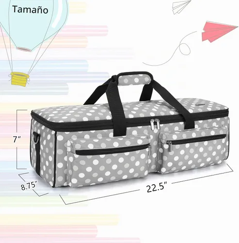 Vista 6 de LUXJA Bolsa de transporte compatible con Cricut Explore Air y Maker, puntos