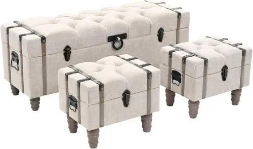 Vista 12 de Banco de almacenamiento de abeto de madera maciza crema para dormitorio, sala de estar, extremo de la cama, 43.3 x 11.8 x 15 pulgadas Estilo C