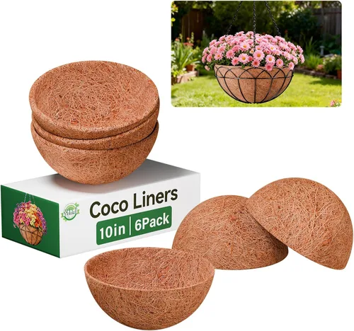 Vista 20 de Halatool Paquete de 2 revestimientos de coco de 12 pulgadas para cestas
