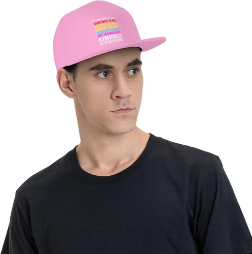 Vista 24 de Pride Flag in This House We Believe Science is Real Black Lives Matter Baseball Hats for Men Dad Hat,Black
