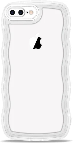 Vista 148 de Anuck Funda para iPhone 13 Pro con borde ondulado, diseño trasero transparente, agarre antideslizante, forma de marco rizado ondulado, a prueba