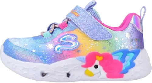 Vista 2 de Skechers Tenis Unicorn Charmer-Twilight Dr para niña Azul/Blanco