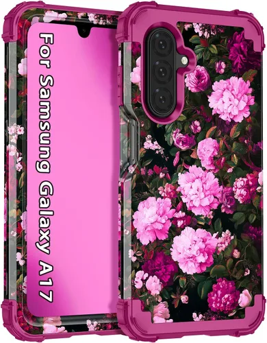 Vista 13 de Hekodonk Funda para Galaxy A17 5G, tres capas de protección resistente a prueba de golpes, plástico duro+silicona suave, funda protectora de cuerpo