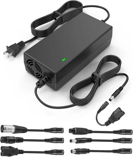 Vista 11 de TREE.NB Cargador de 54.6 V 2 A para cargador de batería de litio de 48 V-54.6 V, con conector redondo de enchufe de 5.5x2.1 mm, para GOTRAX GXL V2