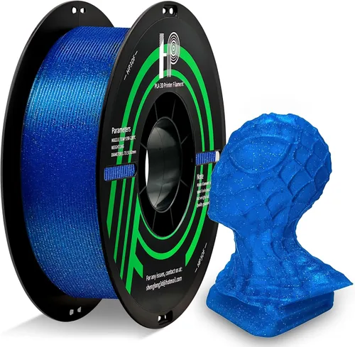 Vista 21 de HP3DF Filamento PLA de Doble Color, Filamento de Seda Brillante Azul Rosa para Impresora 3D, Filamento PLA de 1.75mm, precisión dimensional +