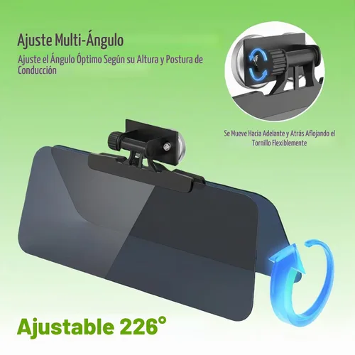 Vista 4 de Woho 2 viseras magnéticas para carrito de golf para protección antirreflejos, visera solar ajustable de 226° para carrito de golf con barra