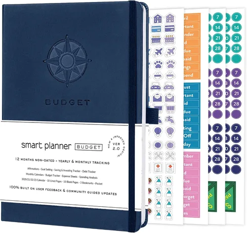 Vista 16 de Agenda de presupuesto Smart Planner – Agenda financiera tamaño A5 – Planificador de presupuesto sin fecha 2024-2025 y organizador mensual