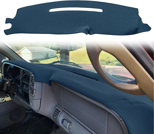 Vista 15 de Cubierta de tablero compatible con Chevy Chevrolet Silverado 1500 LT/WT 2500HD 3500HD 2007-2013, alfombra de tablero de GMC Sierra 2007-2013