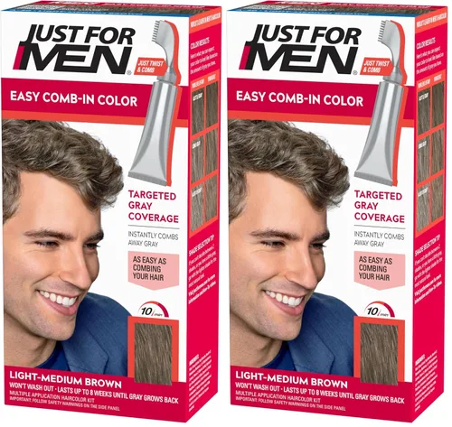 Vista 13 de Solo para hombres Auto Stop, tintura química para el cabello, 1, marrón (Medium Dark Brown)