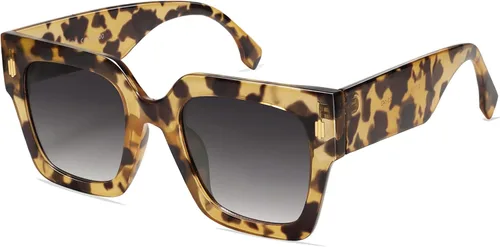 Vista 2 de SOJOS Gafas de sol cuadradas vintage de gran tamaño para mujer, estilo retro, de lujo, grandes, UV400 SJ2194