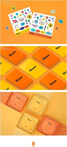 Vista 5 de Big Hit Entertainment BTS - Álbum de mantequilla (Peaches Ver.) CD+Photobook+Lyric Cards+Soporte de tarjeta de foto instantánea+tarjeta