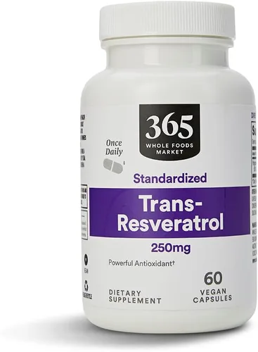 Vista 4 de Whole Foods Market, Transresveratrol 250 Mg, 60 cápsulas vegetales (paquete de 2)
