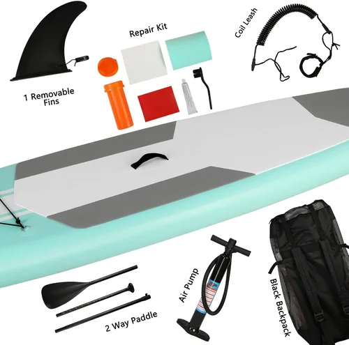 Vista 6 de Inflatable Paddle Boards with Non-Slip Deck, Ultra-Light Stand Up Paddle Board Surf Board with Accessories & Carry Bag, Wide Stable Design for