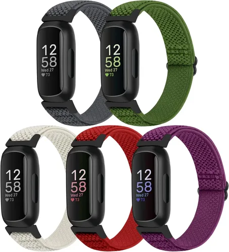 Vista 10 de Bcuckood Compatible con correas de reloj Fitbit Inspire 3/Inpsire 2/Inspire/Inpsire HR/Ace 2/Ace 3, correa elástica ajustable de repuesto