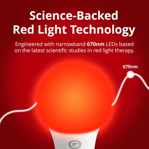 Vista 2 de Revive - Bombilla roja de 670 nm por Gamma - Terapia del sueño - Melatonina que promueve la ayuda natural del sueño