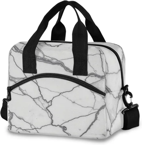 Vista 8 de Bolsas de almuerzo de alpaca con llama para mujer, con plantas tropicales, cactus, bolsa de almuerzo, resistente al agua, térmica, hielera
