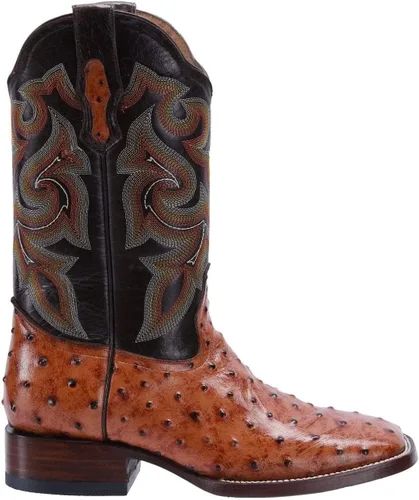 Vista 2 de Joe Boots Western Boots Para Hombre Avestruz Print Cuero 701