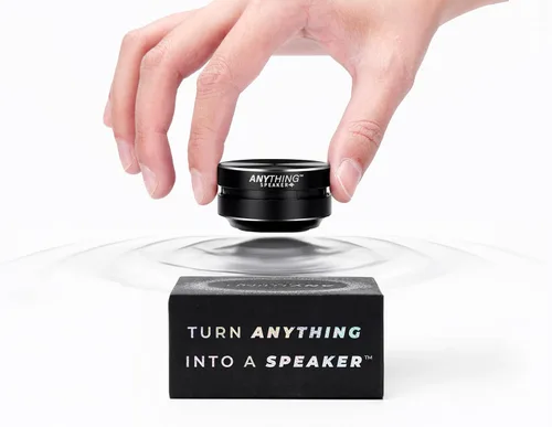 Vista 7 de Anything Speaker - Mini Bluetooth portátil - ¡Convierte cualquier cosa en un altavoz! Humbird inalámbrico de inducción de conducción ósea