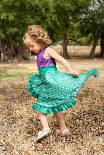 Vista 2 de Little Adventures Vestido de princesa sirena