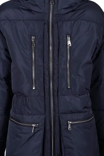 Vista 5 de Tommy Hilfiger Parka pesada acolchada con capucha Sherpa para hombre, Blanco