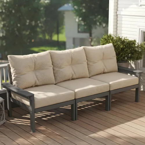 Vista 58 de Juego de muebles de patio HDPE de 13 piezas con mesas