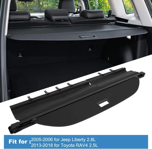 Vista 2 de ECCPP - Cubierta de carga retráctil para Toyota RAV4 2013-2018 2.5L SUV Trunk Cargo Privacy Shield, Anti-Theft Luggage Shade, Waterproof Carbon