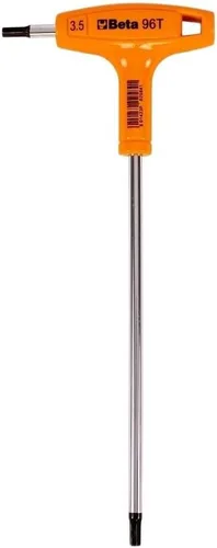 Vista 13 de Beta 96T Llave Hexagonal con Mango en T Métrica de 2.5mm Llave Allen Ergonómica de Alto Torque con Puntas Hexagonales Duales Agujero