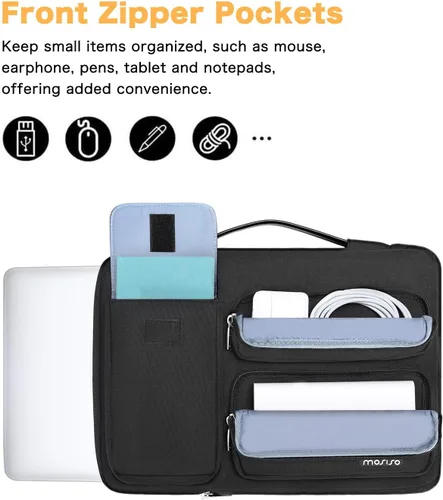 Vista 5 de MOSISO Funda compatible con MacBook Air de 13 pulgadas A1369 A1466, versión anterior 2010-2017, funda rígida de plástico y funda protectora 360