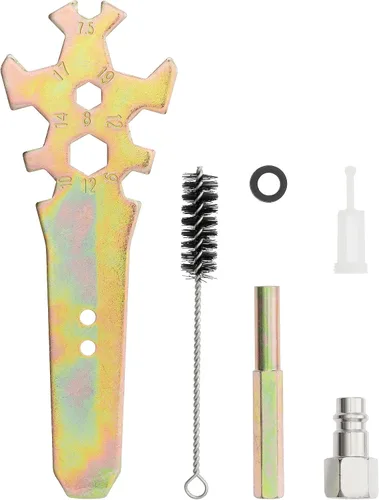 Vista 6 de INTERTOOL HVLP PT08-0153 - Pistola pulverizadora de aire con boquillas de 1,3/1,4/0.067 in - Pulverizador para pintura de automóvil, automóvil