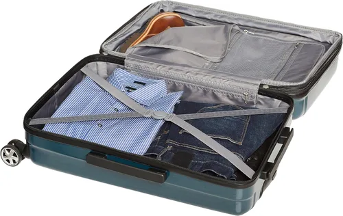 Vista 6 de Tienda Basics Maleta giratoria rígida con ruedas, Azul marino, 26.7 pulgadas