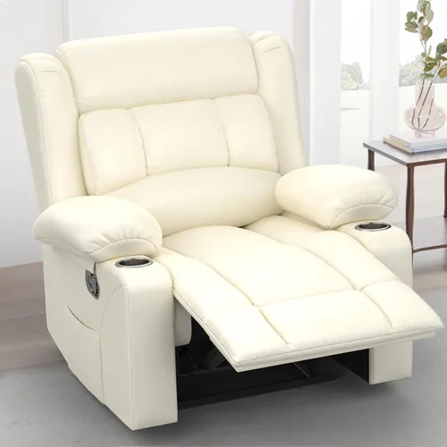 Vista 17 de Juego de sofá reclinable loveseat con 2+1 piezas, 2 plazas estilo minimalista reclinable manual con tirador, loveseat con puertos de carga USB