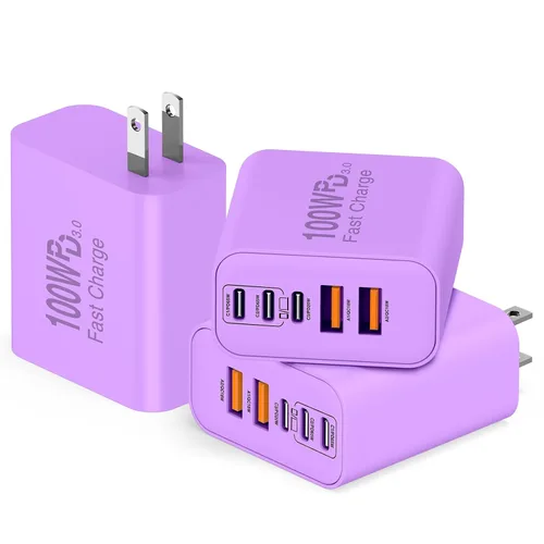 Vista 13 de QZIIW Bloque de cargador rápido de pared USB C, bloque de carga rápida tipo Azul
