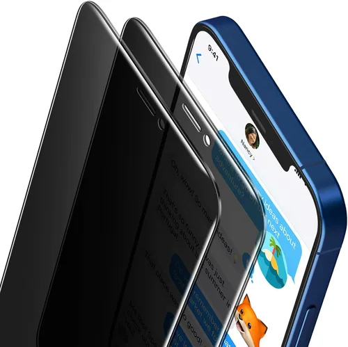 Vista 8 de ORIbox Protector de pantalla de cristal para iPhone 13 Pro Max, 3 paquetes de protección ocular antiarañazos, protector de pantalla de vidrio