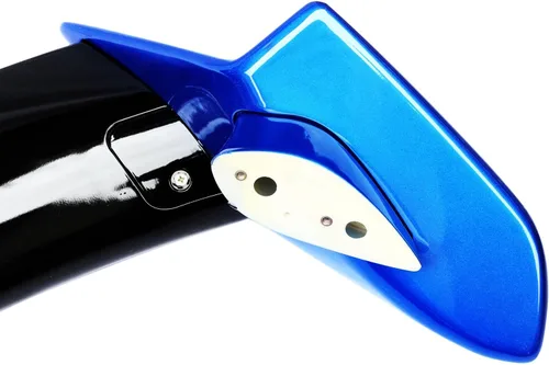 Vista 5 de NINTE Alerón para Honda Civic 2016-2021 de 5 puertas Hatchback, pintado en ABS con acabado brillante negro y azul estilo Type-R para alerón trasero