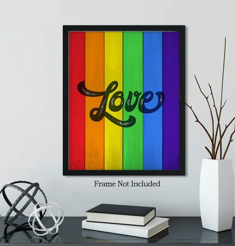 Vista 6 de LGBTQ Accessories - Arte de pared - Derechos LGBTQ - Póster de orgullo gay, impresión o lienzo - Regalos de orgullo LGBTQ - Regalos de lesbianas