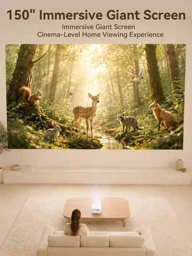 Vista 11 de Smart Projector Native 1080P Aplicación incorporada con WiFi 6 y Bluetooth Blanco
