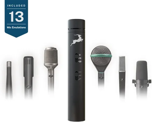 Vista 2 de Antelope Audio Edge Note - Micrófono XLR para modelado de diafragma pequeño, micrófono de condensador cardioide dinámico de estudio