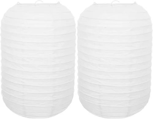Vista 11 de Uonlytech Faroles de papel plegables japoneses de 7.48 x 7.48 x 11.41 pulgadas, paquete de 2 faroles decorativos para el hogar, restaurante, fiesta