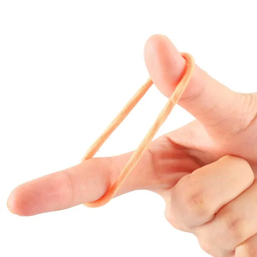 Vista 5 de Coobbar 100 piezas de bandas elásticas para el cabello para mujer, bandas para coleta de caballo (naranja)