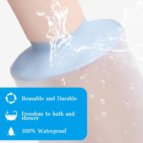 Vista 5 de Fundas de fundición para brazo de ducha, funda impermeable de mano fundida, protector de fundición para niños, para ducha, bolsa de sellado