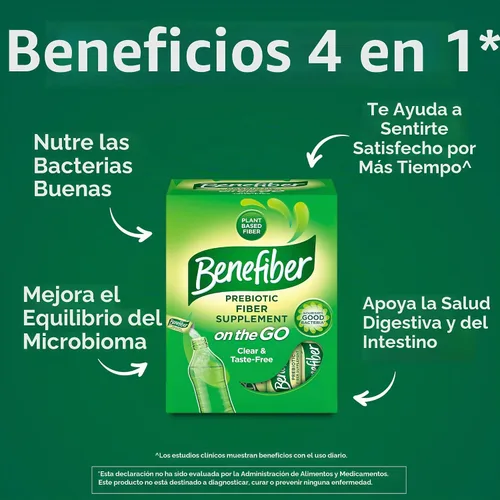 Vista 2 de Benfiber Bebida mix, sin sabor, paquete de 28 bolsitas, 302805, 1, 1