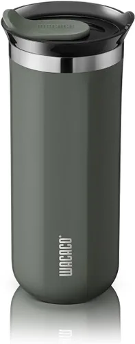 Vista 16 de Taza de viaje Octaroma Classico de WACACO, vaso de viaje de acero inoxidable de doble pared con tapa para beber, 6 fl oz (180ml), ámbar amarillo