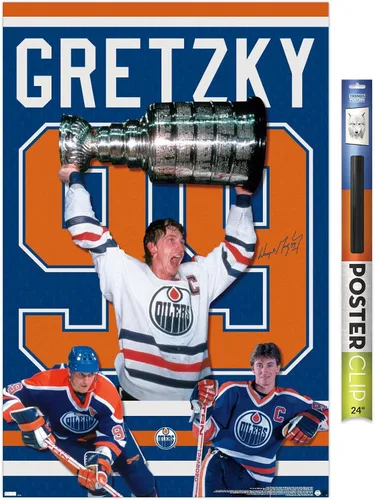 Vista 17 de Trends International Wayne Gretzky - Póster de pared de jersey, 22.4 pulgadas de largo x 14.7 pulgadas, versión enmarcada en madera de granero