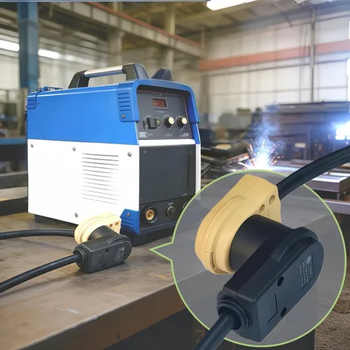 Vista 5 de Receptáculo NEMA 5-30R, 30 amperios, 125 voltios, conector de 3 cables de 2 polos, 30 A CA de grado industrial, enchufe hembra de grado industrial