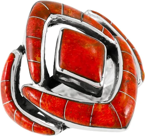 Vista 3 de Anillo turquesa en plata de ley 925 y turquesa auténtica (elige color)