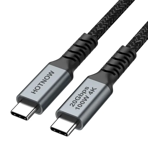 Vista 8 de Cable de pantalla de monitor USB C de 1 pie, 4K a 144 Hz/60 Hz USB C a USB C 3.2 Gen2x2 20Gbps cable de datos, compatible con iPhone 15/15 Pro Max