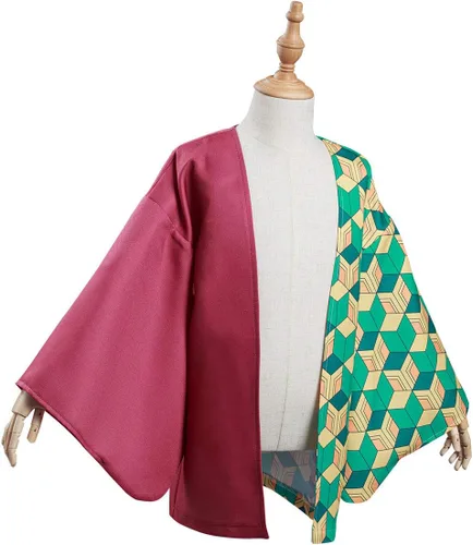 Vista 4 de Kimetsu Tanjirou Nezuko Giyuu Capa Capa Cosplay Kimono Cardigan Top Chaqueta