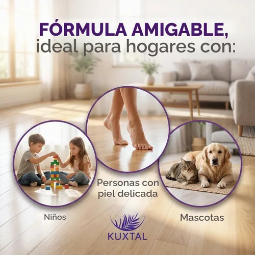 Vista 5 de KUXTAL - Limpiador natural para suelos de 3 unidades, seguro para mascotas, limpiador de suelos multisuperficie, fórmula biodegradable con extractos