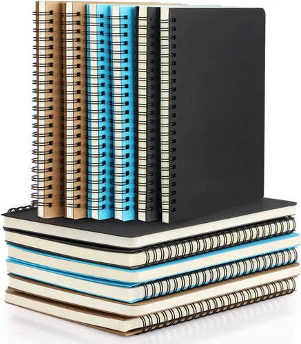 Vista 12 de EUSOAR - Cuaderno rayado A5 con espiral, para escritura, viajes, notas, diario, bocetos, para estudiantes, oficina, negocios, tapa de 3