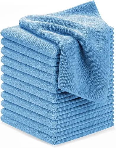 Vista 14 de Avalon Towels Paños de limpieza de microfibra (paquete de 48) – Tamaño 16 x 16 pulgadas, trapos de limpieza altamente absorbentes, sin pelusa Negro